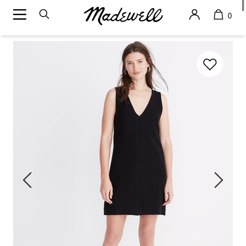 Texture & Thread Button-Front Tank Dress Black